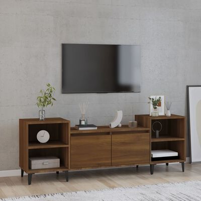 vidaXL Mobile TV Rovere Marrone 160x35x55 cm in Legno Multistrato