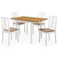 vidaXL Set per Sala da Pranzo 5 pz in MDF Bianco