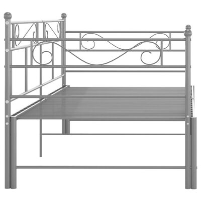 vidaXL Telaio Divano Letto Estraibile Grigio in Metallo 90x200 cm