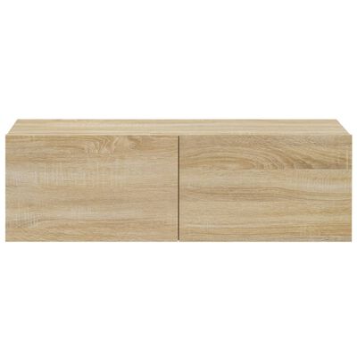 vidaXL Mobili TV Muro 2pz Rovere Sonoma 100x30x30 cm Legno Multistrato