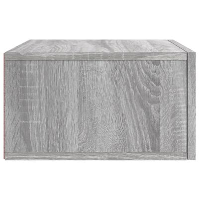 vidaXL Comodini a Muro 2 pz Grigio Sonoma 35x35x20 cm