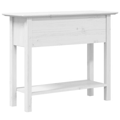 vidaXL Tavolo Consolle BODO 91x35x74 cm Legno Massello Pino Bianco