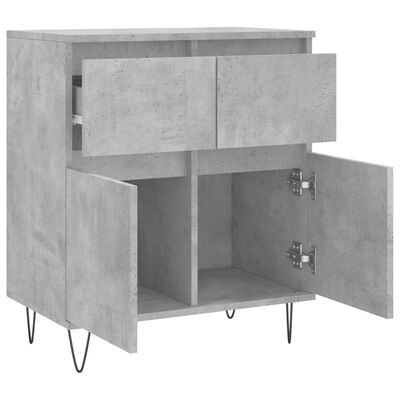 vidaXL Credenza Grigio Cemento 60x35x70 cm in Legno Multistrato