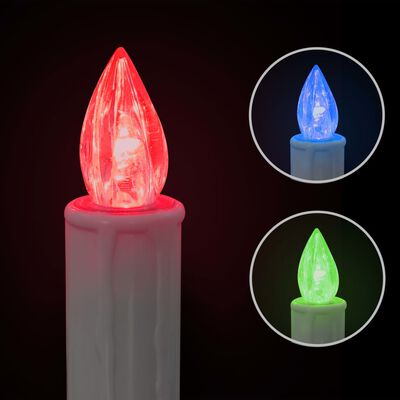 vidaXL Candele Natalizie Senza Fili a LED con Telecomando 30 pz RGB