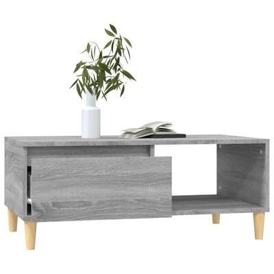 vidaXL Tavolino Salotto Grigio Sonoma 90x50x36,5 cm Legno Multistrato