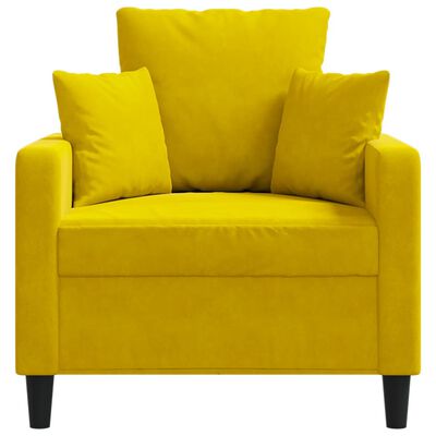 vidaXL Poltrona Giallo 60 cm Velluto