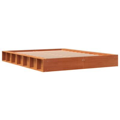 vidaXL Letto senza Materasso Marrone Cera 120x190 cm in Legno di Pino