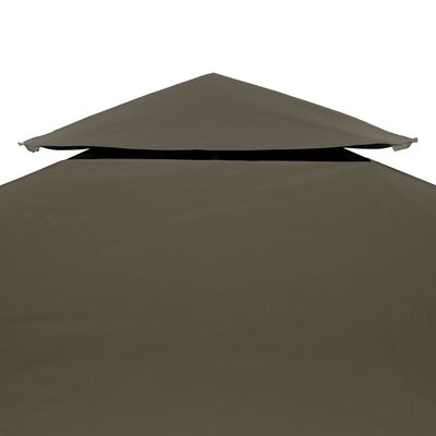 vidaXL Copertura Superiore per Gazebo a 2 Strati 310g/m² 4x3m Talpa