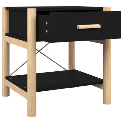 vidaXL Tavolini da Letto 2pz Nero 42x38x45 cm in Legno Multistrato