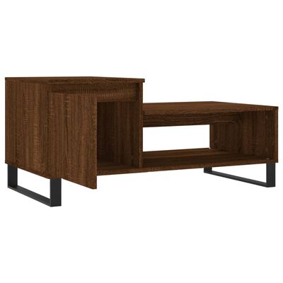 vidaXL Tavolino da Salotto Rovere Marrone100x50x45cm Legno Multistrato