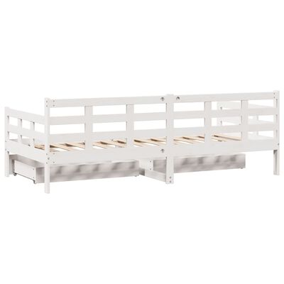 vidaXL Dormeuse con Cassetti Bianca 80x200 cm Legno Massello di Pino