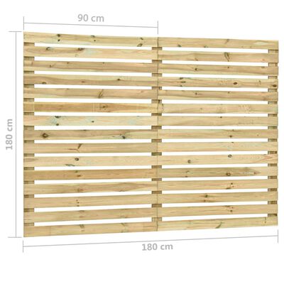 vidaXL Pannello di Recinzione da Giardino in Legno di Pino 180x180 cm