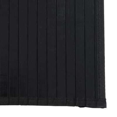 vidaXL Tappeto Rettangolare Nero 100x400 cm in Bambù