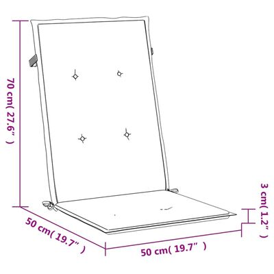 vidaXL Cuscini per Sedie 4 pz Antracite 120x50x3 cm in Tessuto