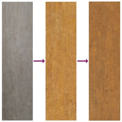 vidaXL Bordure per Prato 10 pz 25x103 cm Flessibili in Acciaio Corten