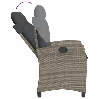 vidaXL Set da Pranzo da Giardino 5 pz con Cuscini in Polyrattan Grigio