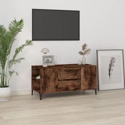 vidaXL Mobile Porta TV Rovere Fumo 102x44,5x50 cm in Legno Multistrato