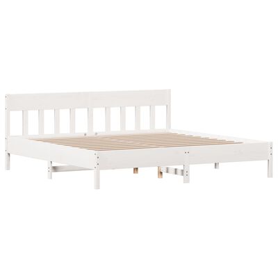 vidaXL Letto senza Materasso Bianco 180x200 cm Legno Massello di Pino