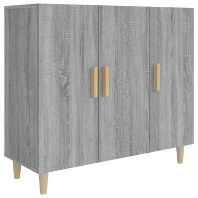 vidaXL Credenza Grigio Sonoma 90x34x80 cm in Legno Multistrato