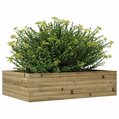 vidaXL Fioriera da Giardino 90x60x23 cm in Legno di Pino Impregnato