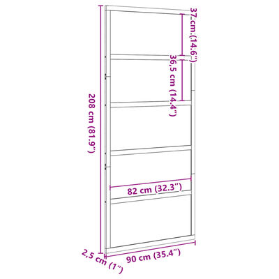 vidaXL Porta del Granaio Bianca 90x208 cm in Legno Massello di Pino