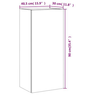 vidaXL Mobile TV a Parete Bianco 40,5x30x90 cm in Legno Multistrato