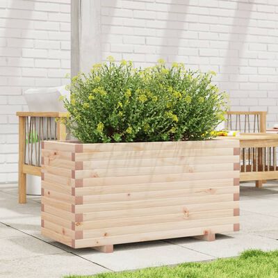 vidaXL Fioriera da Giardino 90x40x49,5 cm in Legno Massello di Pino