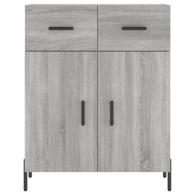 vidaXL Credenza Grigio Sonoma 69,5x34x180 cm in Legno Multistrato