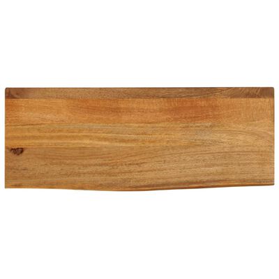 vidaXL Piano Tavolo Bordi Vivi 80x20x2,5 cm Legno Massello di Mango