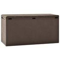 vidaXL Baule da Giardino Marrone 114x47x60 cm