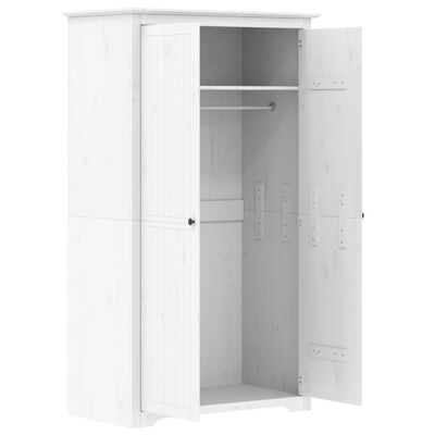 vidaXL Armadio BODO 99x53,5x173 cm in Legno Massello di Pino Bianco