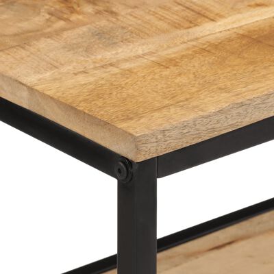 vidaXL Tavolo Consolle 70x35x70 cm in Legno Massello di Mango Grezzo