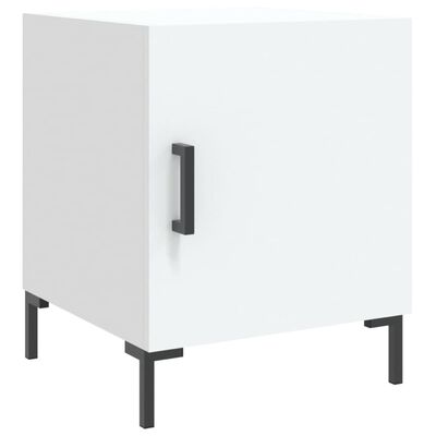 vidaXL Comodini 2 pz Bianchi 40x40x50 cm in Legno Multistrato