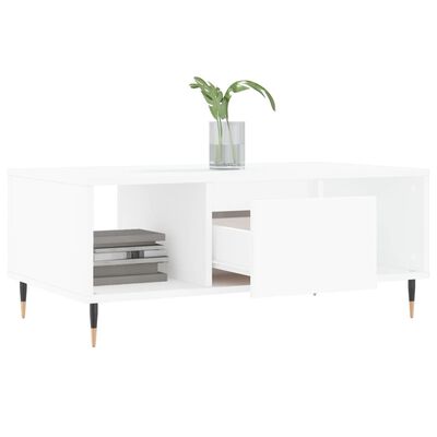 vidaXL Tavolino da Salotto Bianco 90x50x36,5 cm in Legno Multistrato