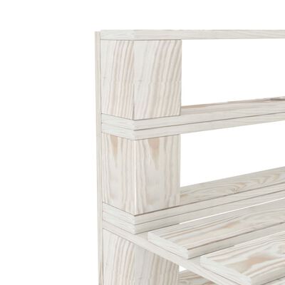 vidaXL Set Salotto da Giardino 6 pz Pallet in Legno Bianco