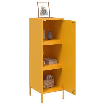 vidaXL Credenza Giallo Senape 36x39x113 cm in Acciaio