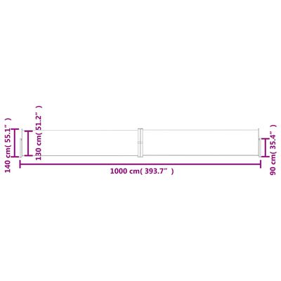 vidaXL Tenda Laterale Retrattile Blu 140x1000 cm