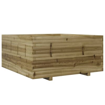 vidaXL Fioriera da Giardino 100x100x49,5cm in Legno di Pino Impregnato