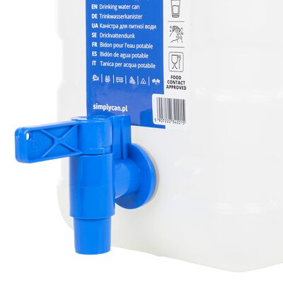 vidaXL Contenitore Acqua Rubinetto e Dispenser Sapone 10 L in Plastica