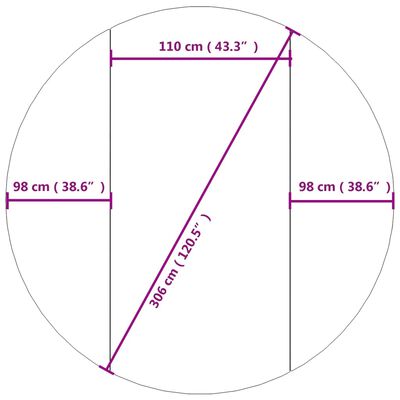 vidaXL Telo Sotto Piscina Grigio Chiaro Ø306 cm Geotessile Poliestere