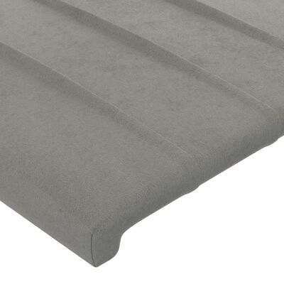 vidaXL Testiera ad Orecchio Grigio Chiaro 163x23x118/128 cm in Velluto