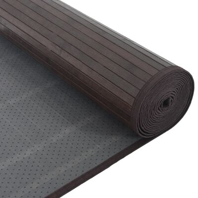 vidaXL Tappeto Rettangolare Marrone Scuro 80x300 cm in Bambù