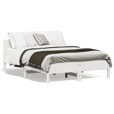 vidaXL Letto senza Materasso Bianco 140x190 cm Legno Massello di Pino