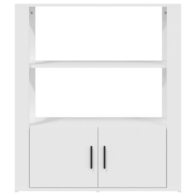 vidaXL Credenza Bianca 80x30x90 cm in Legno Multistrato