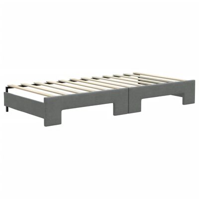 vidaXL Divano Letto Estraibile Cassetti Grigio Scuro 90x200cm Tessuto