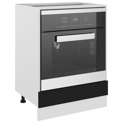 vidaXL Mobile per Forno Nero 60x46x81,5 cm in Legno Multistrato