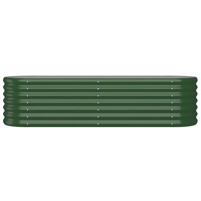 vidaXL Letto Giardino Acciaio Verniciato a Polvere 152x40x36 cm Verde