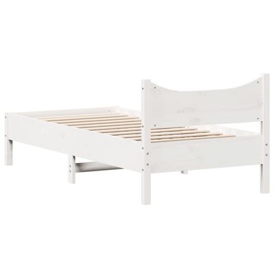 vidaXL Letto senza Materasso Bianco 90x200 cm Legno Massello di Pino