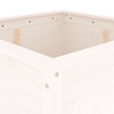 vidaXL Fioriera da Giardino Bianca 82,5x82,5x78cm Legno Massello Pino