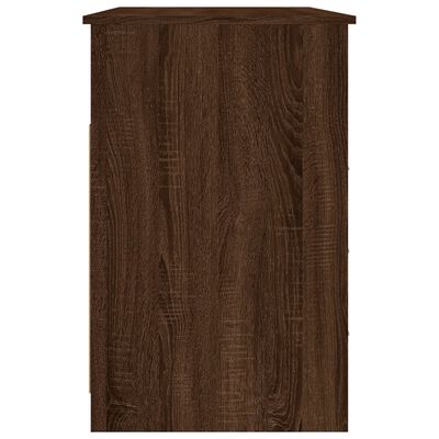 vidaXL Scrivania Cassetti Rovere Marrone 102x50x76cm Legno Multistrato